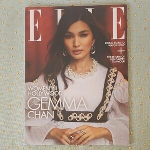 Elle Fashion Cover Print in White, Black and Red